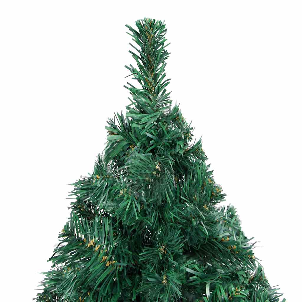 Artificial Pre-lit Christmas Tree Thick Branches Green 210 cm