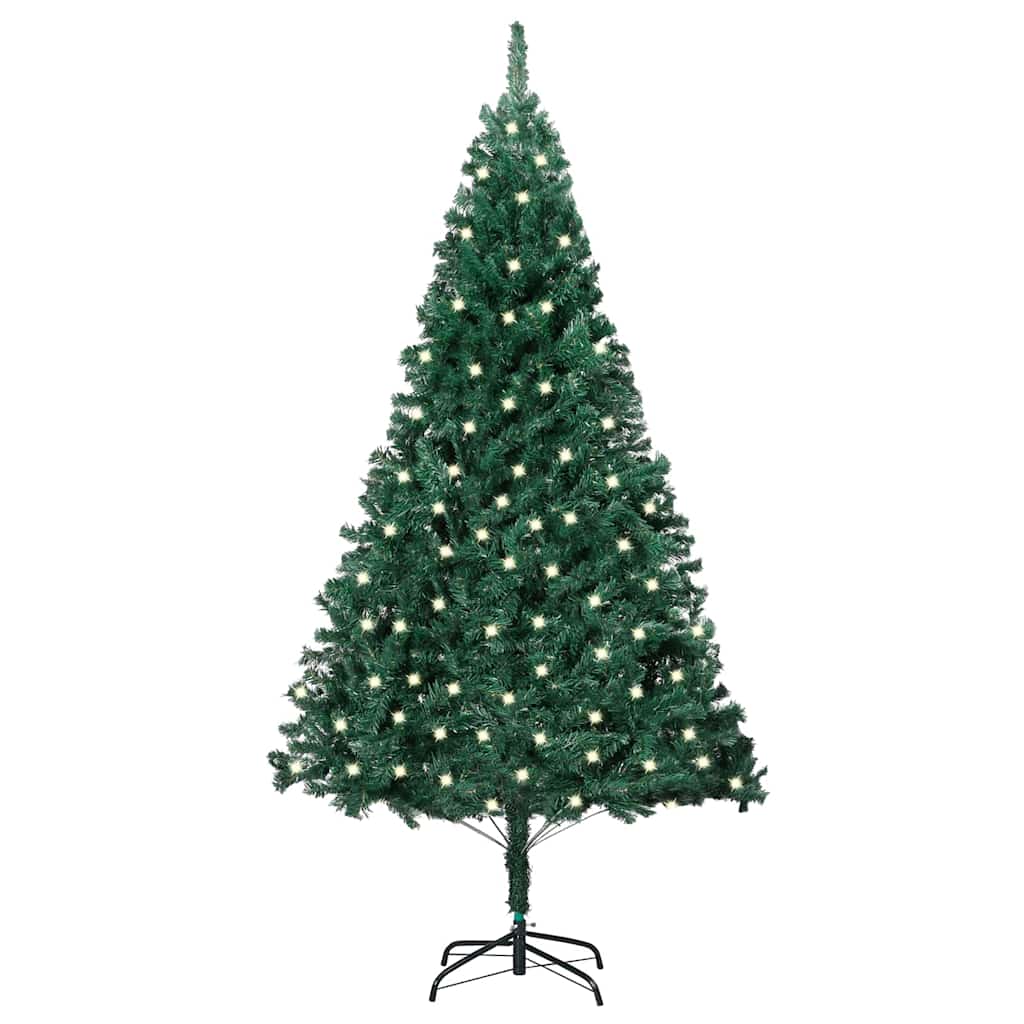 Artificial Pre-lit Christmas Tree with Thick Branches Green 240 cm