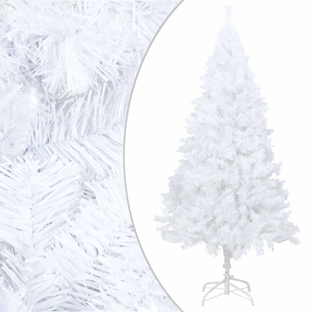 Artificial Pre-lit Christmas Tree Thick Branches White 210 cm