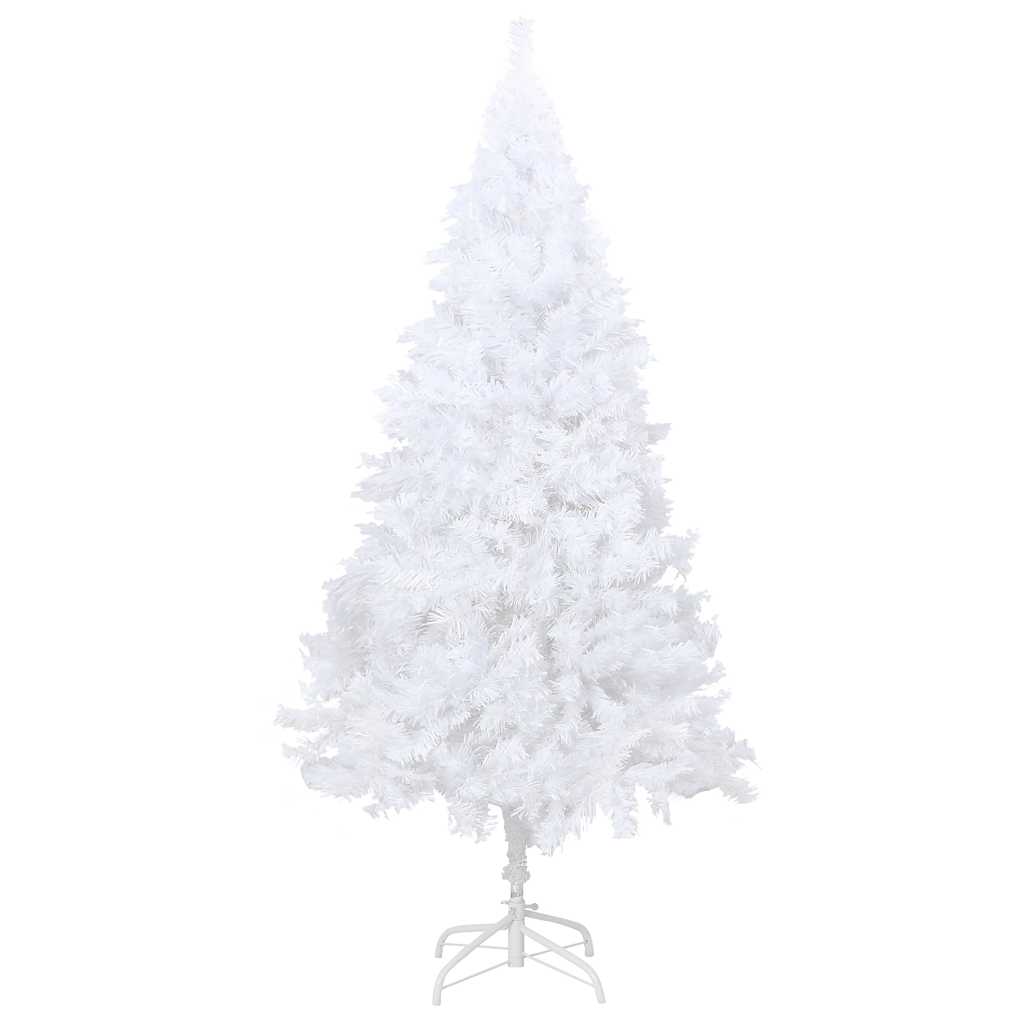 Artificial Pre-lit Christmas Tree Thick Branches White 210 cm