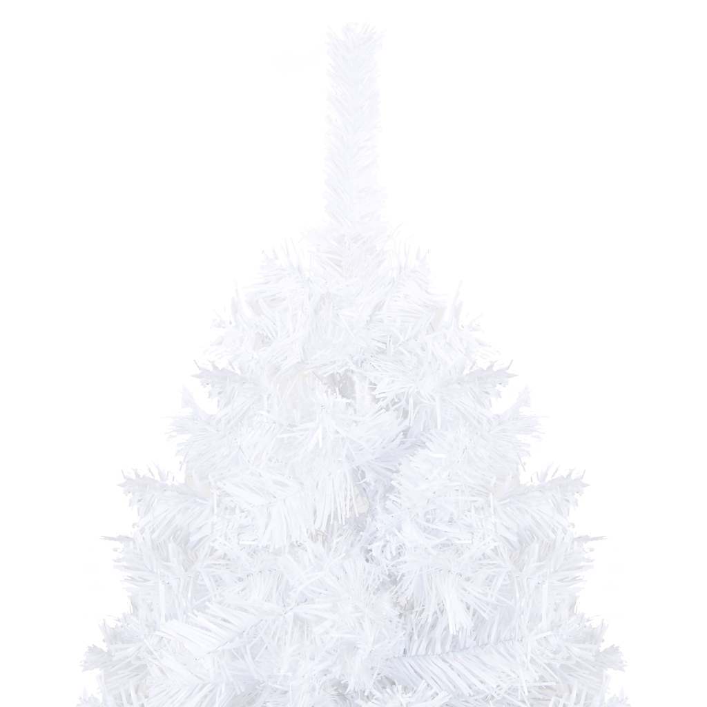 Artificial Pre-lit Christmas Tree Thick Branches White 210 cm