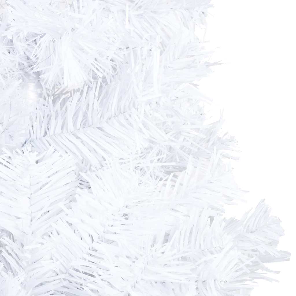 Artificial Pre-lit Christmas Tree Thick Branches White 210 cm