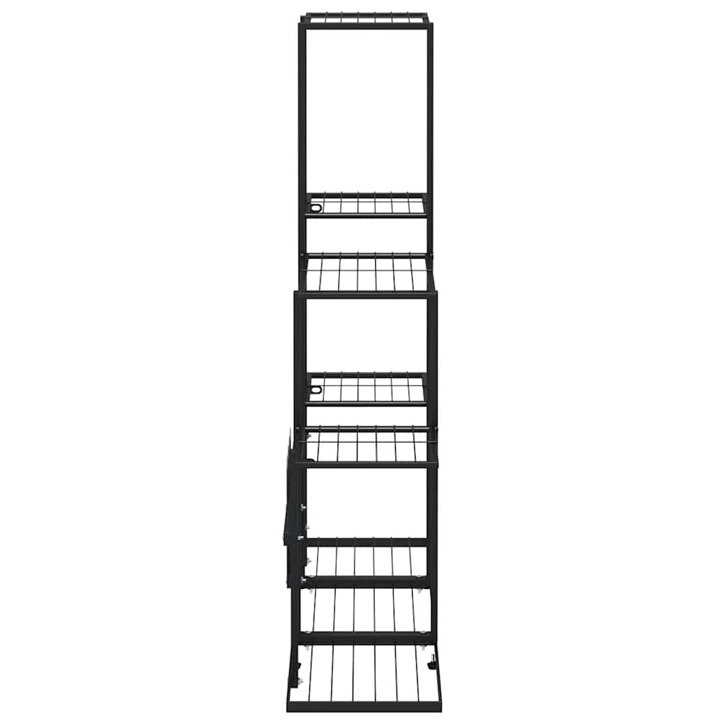 Flower Stand 94.5x25x88 cm Black Metal