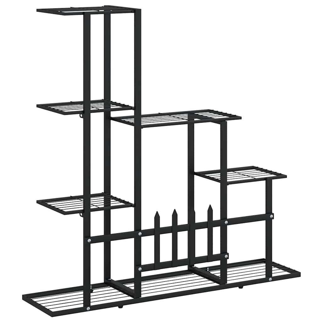 Flower Stand 94.5x25x88 cm Black Metal
