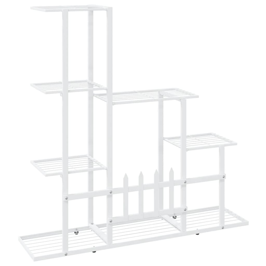 Flower Stand 94.5x25x88 cm White Metal