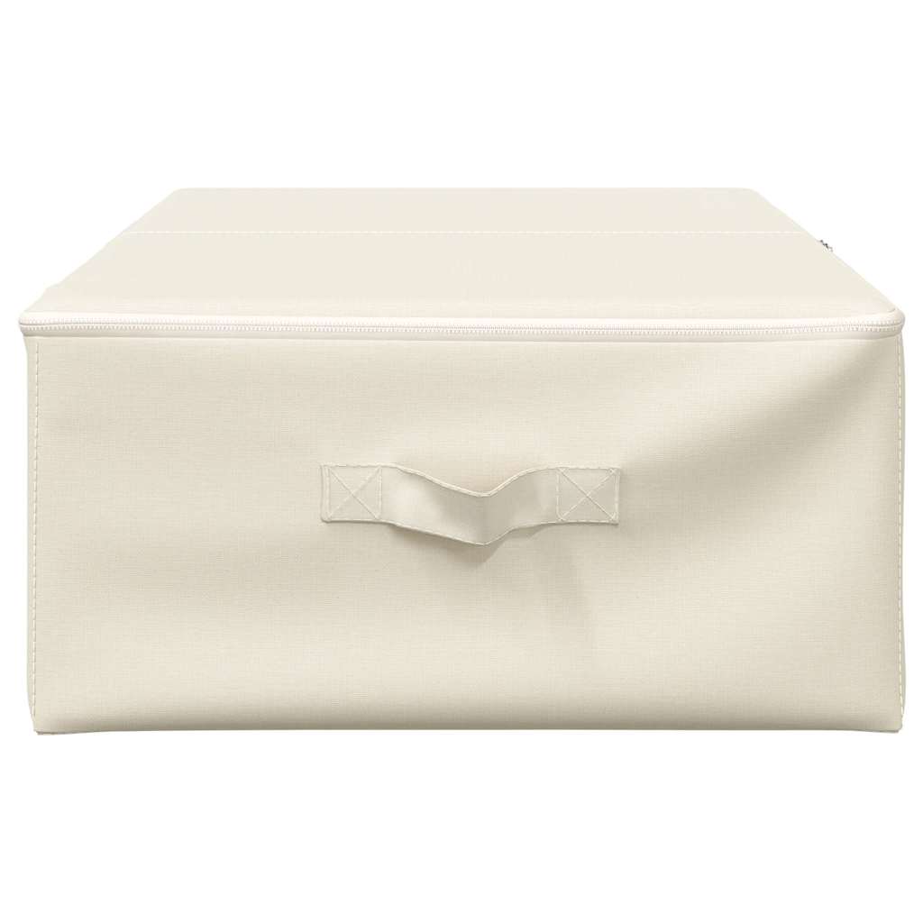 Storage Box Fabric 70x40x18 cm Cream