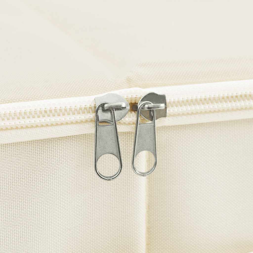 Storage Box Fabric 70x40x18 cm Cream