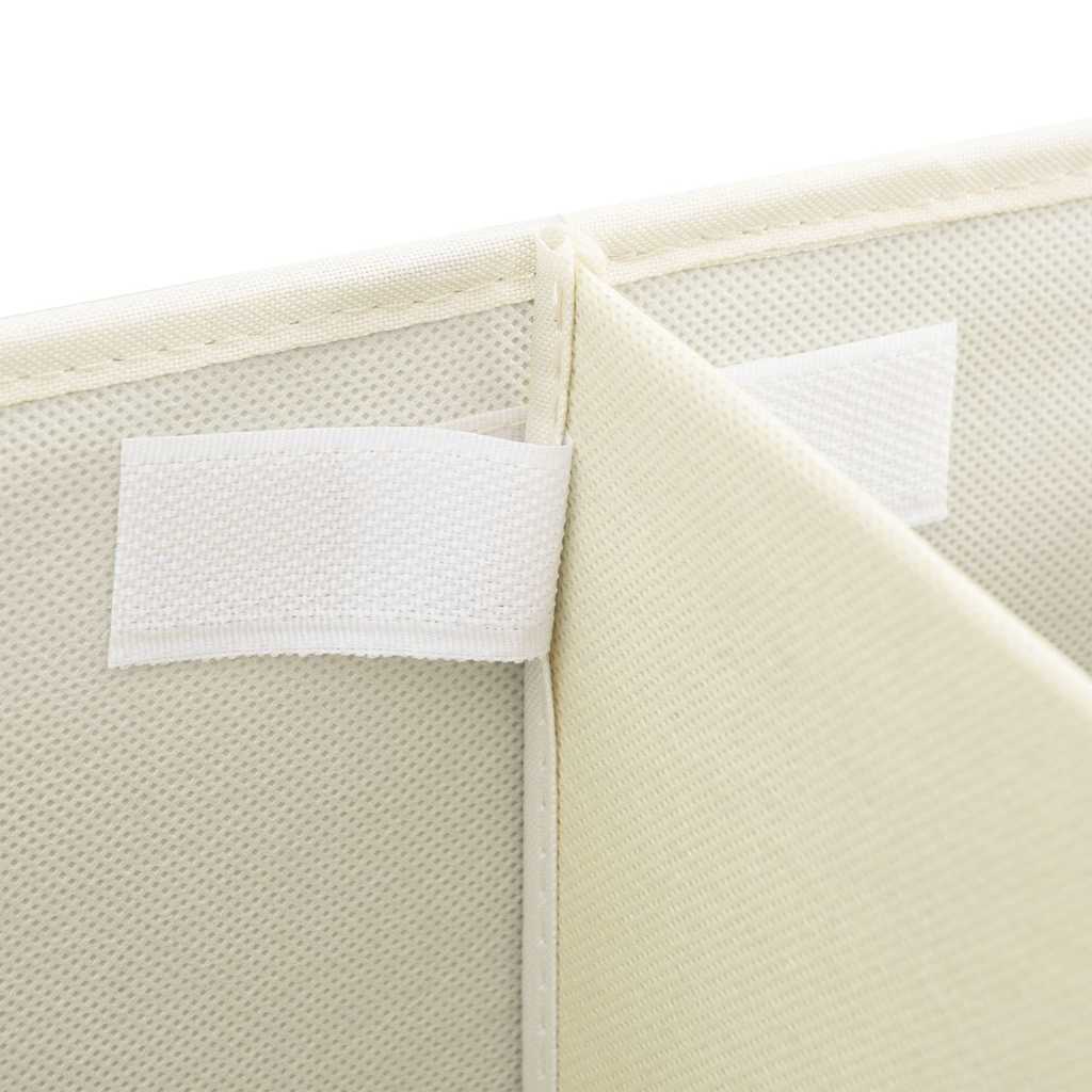 Storage Boxes 2 pcs Fabric 50x30x25 cm Cream