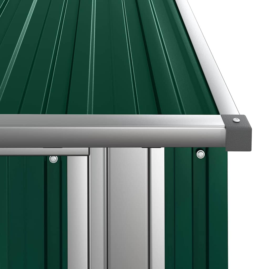 Garden Shed Green 118.5x97x209.5 cm Galvanised Steel