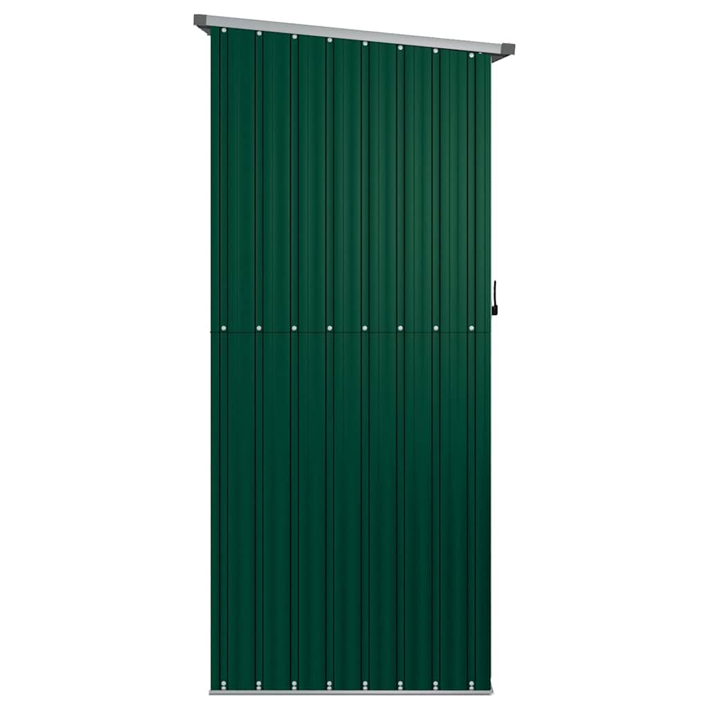 Garden Shed Green 180.5x97x209.5 cm Galvanised Steel