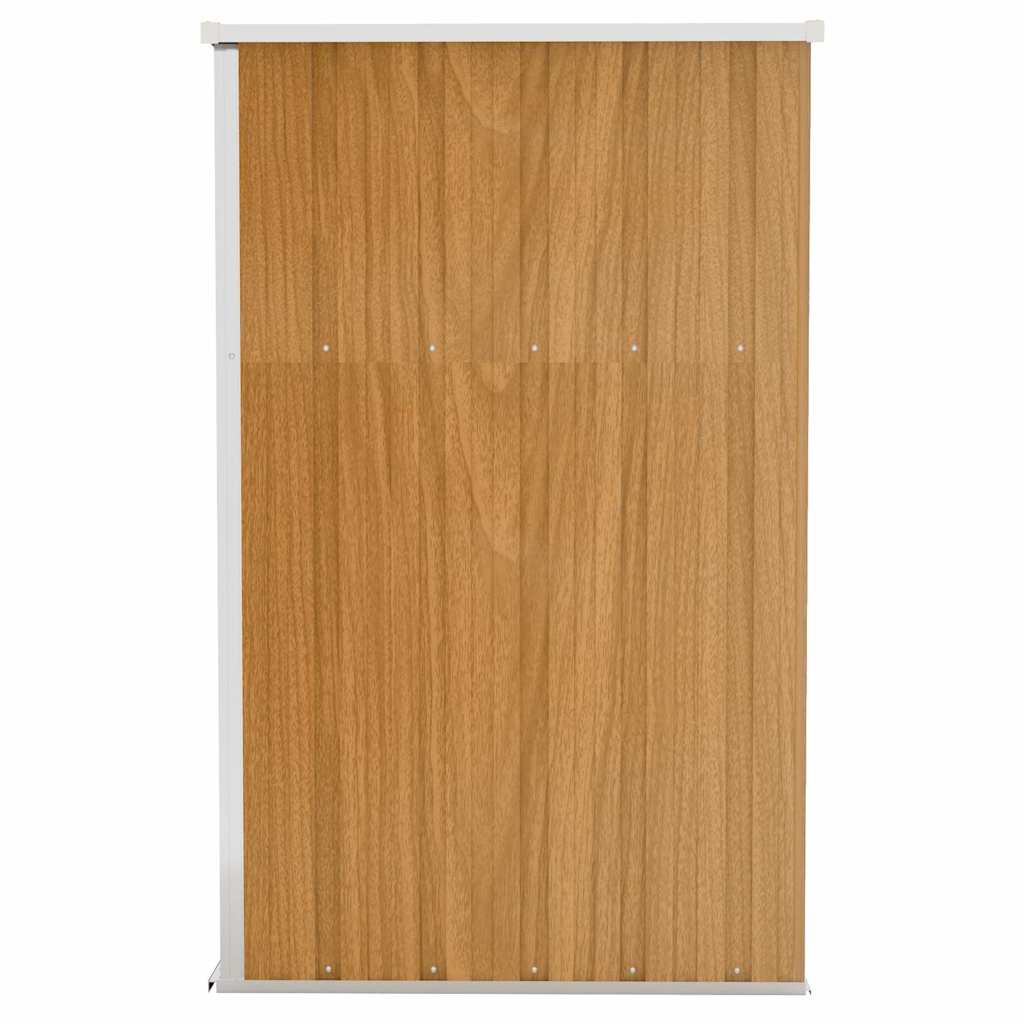 Wall-mounted Garden Shed Brown 118x100x178 cm Galvanised Steel
