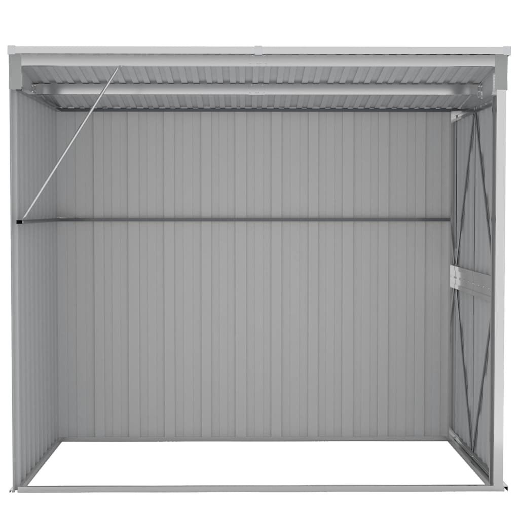 Wall-mounted Garden Shed Grey 118x194x178 cm Galvanised Steel