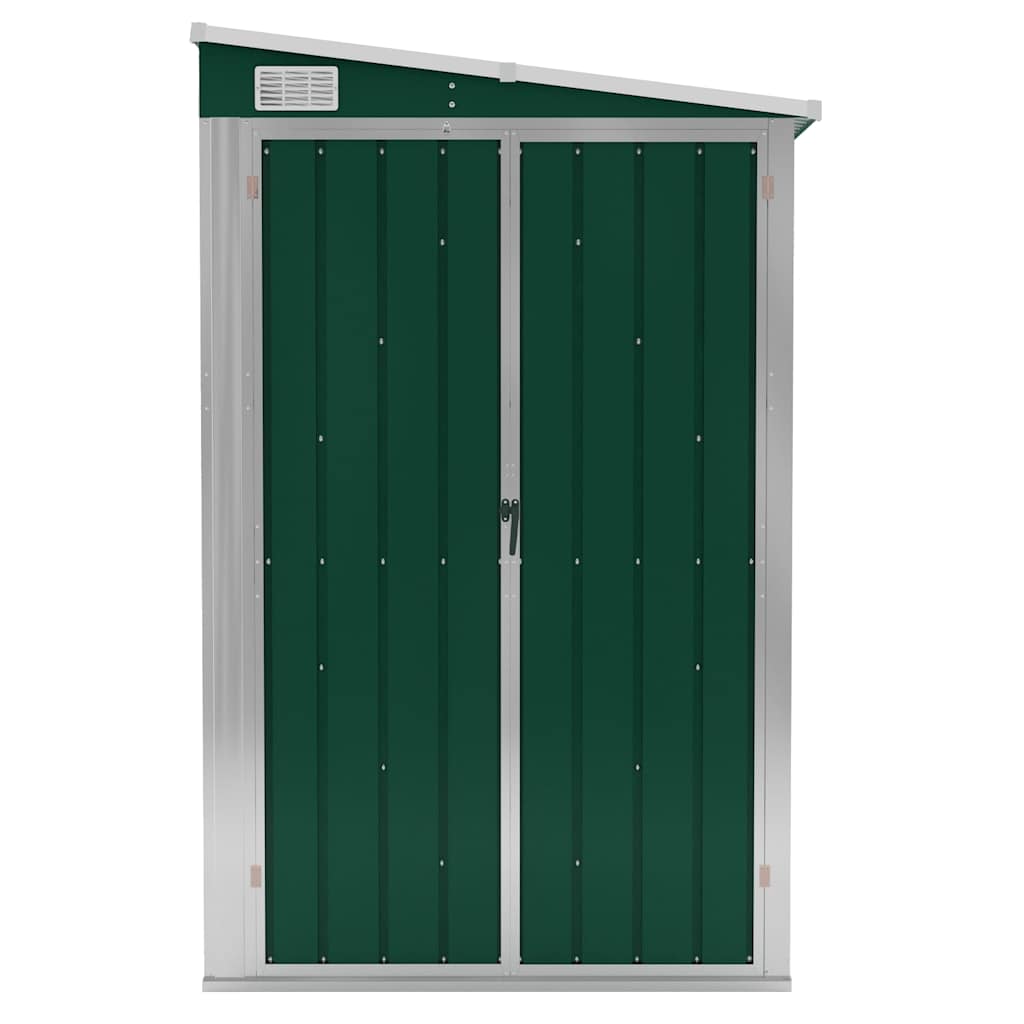 Wall-mounted Garden Shed Green 118x288x178 cm Galvanised Steel