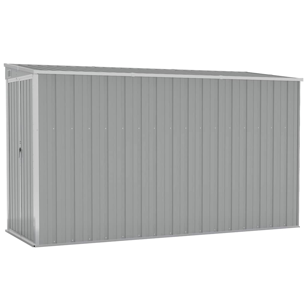 Wall-mounted Garden Shed Grey 118x288x178 cm Galvanised Steel