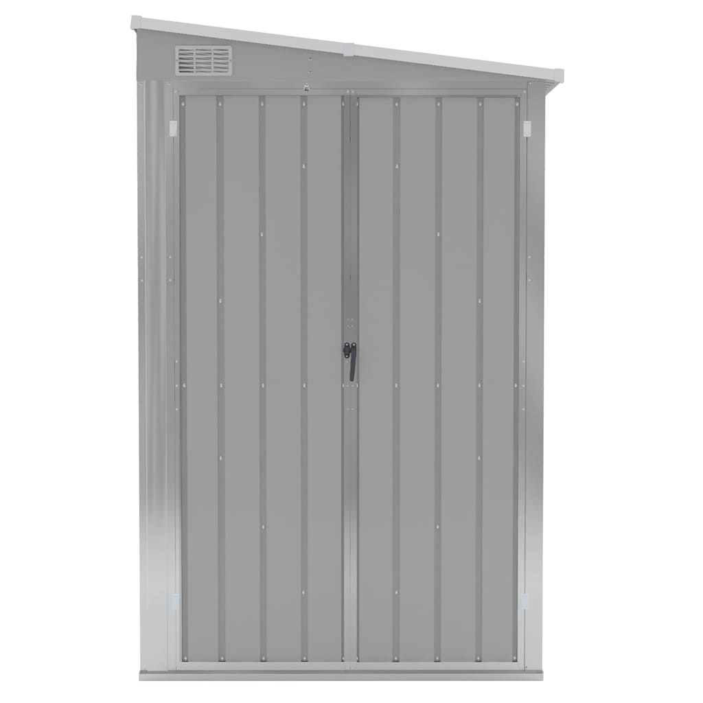 Wall-mounted Garden Shed Grey 118x288x178 cm Galvanised Steel