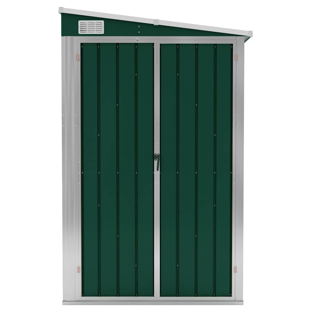 Wall-mounted Garden Shed Green 118x382x178 cm Galvanised Steel
