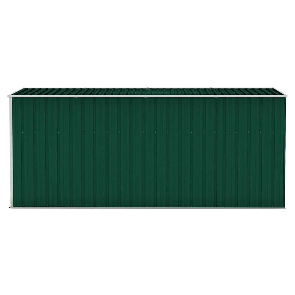 Wall-mounted Garden Shed Green 118x382x178 cm Galvanised Steel
