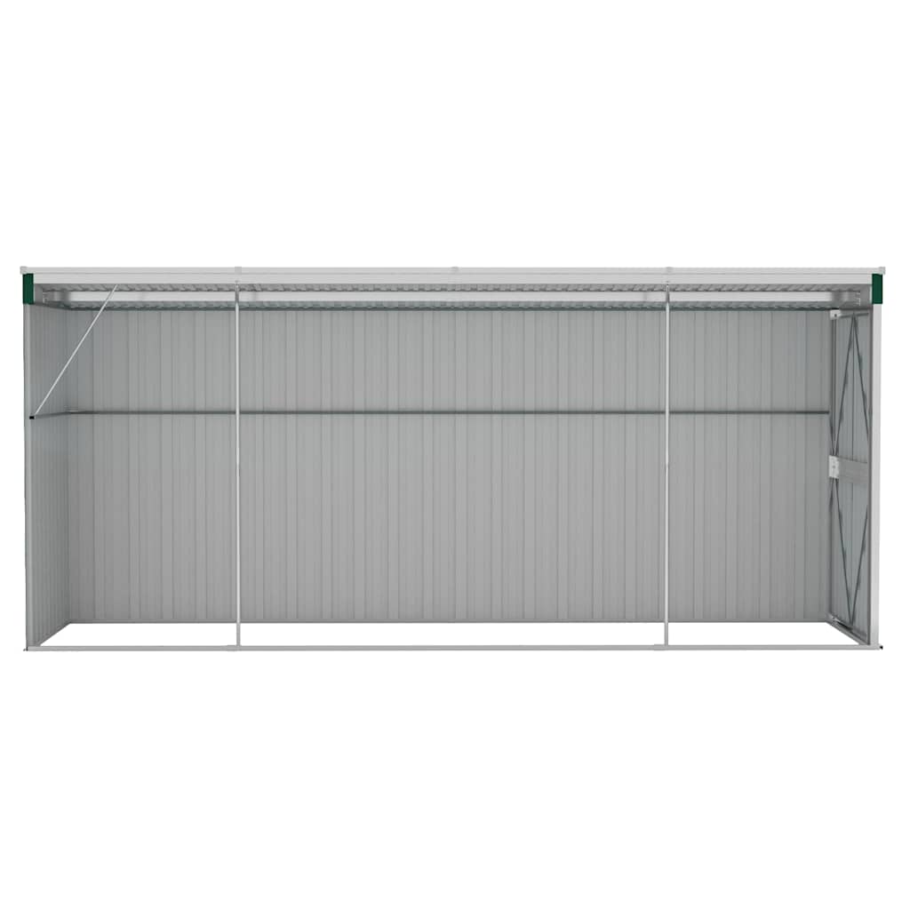 Wall-mounted Garden Shed Green 118x382x178 cm Galvanised Steel
