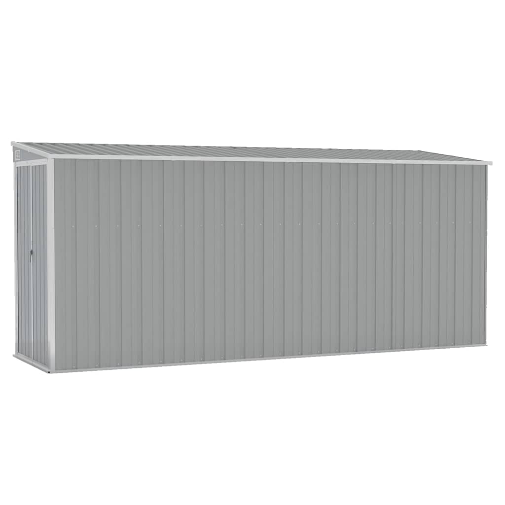 Wall-mounted Garden Shed Grey 118x382x178 cm Galvanised Steel
