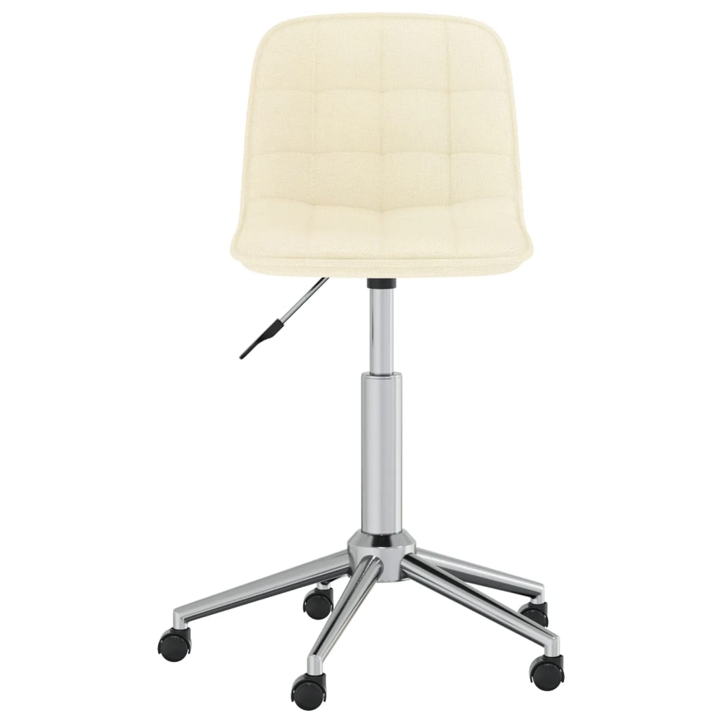 Swivel Dining Chair Cream Fabric