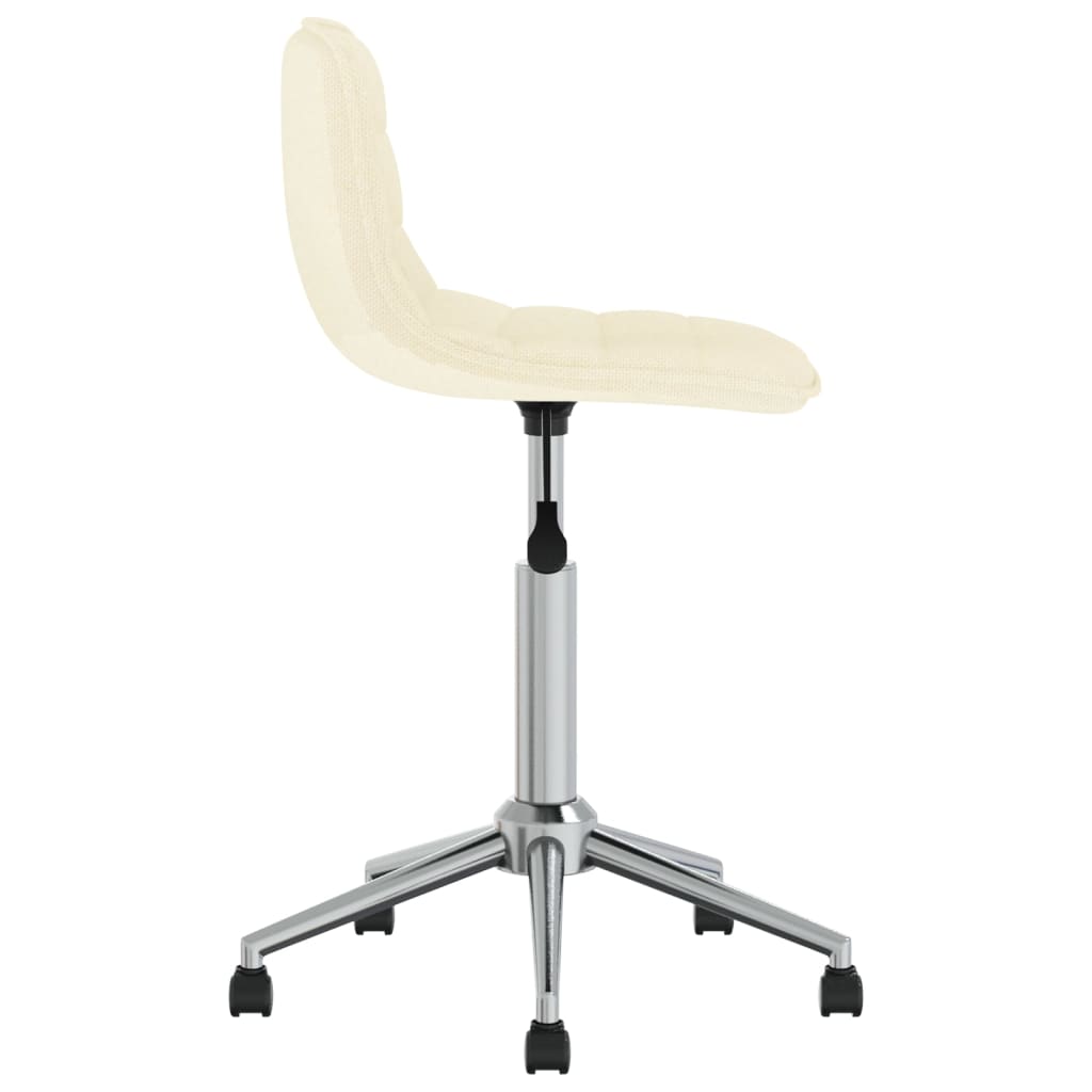 Swivel Dining Chair Cream Fabric