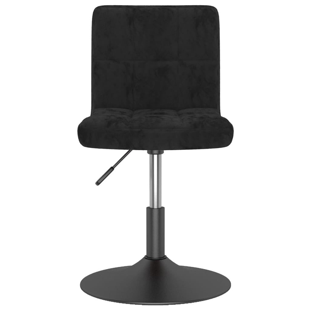 Swivel Dining Chairs 2 pcs Black Velvet