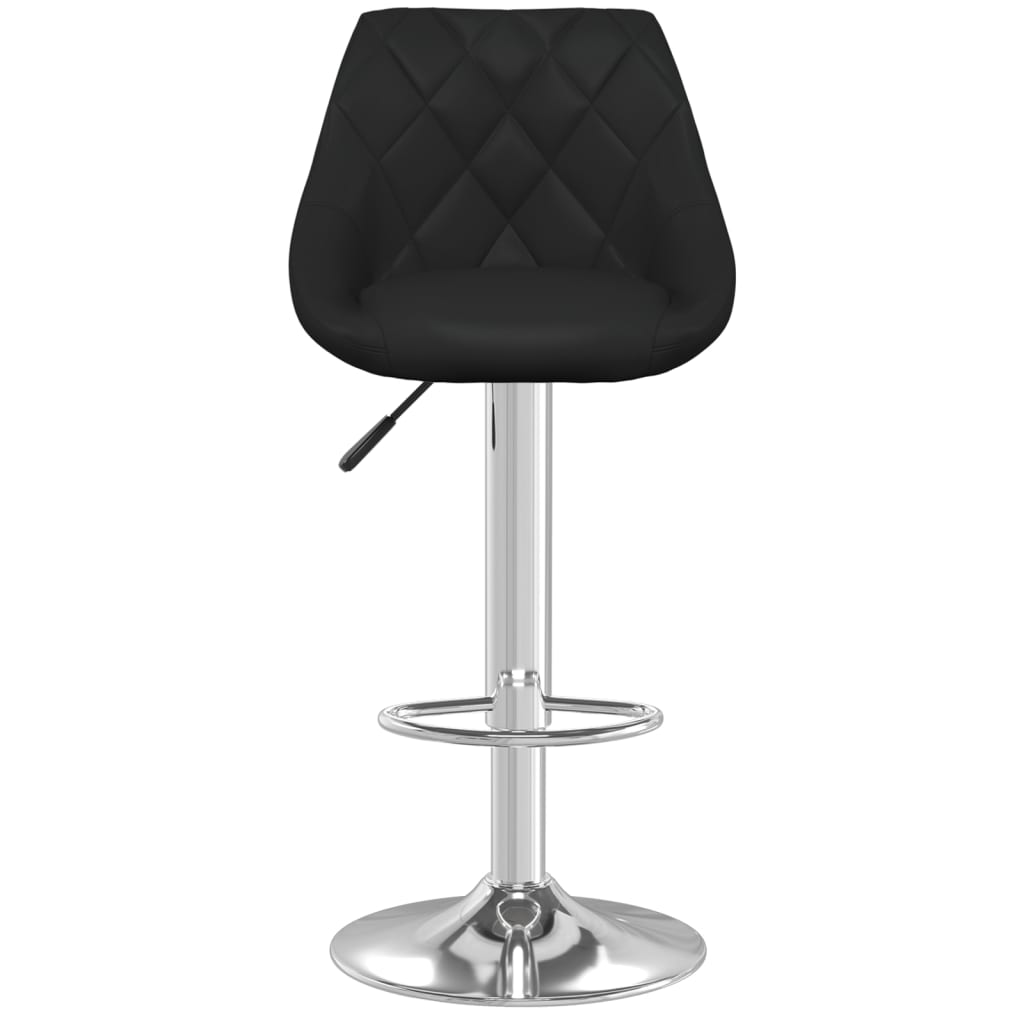 Bar Stools 2 pcs Black Faux Leather