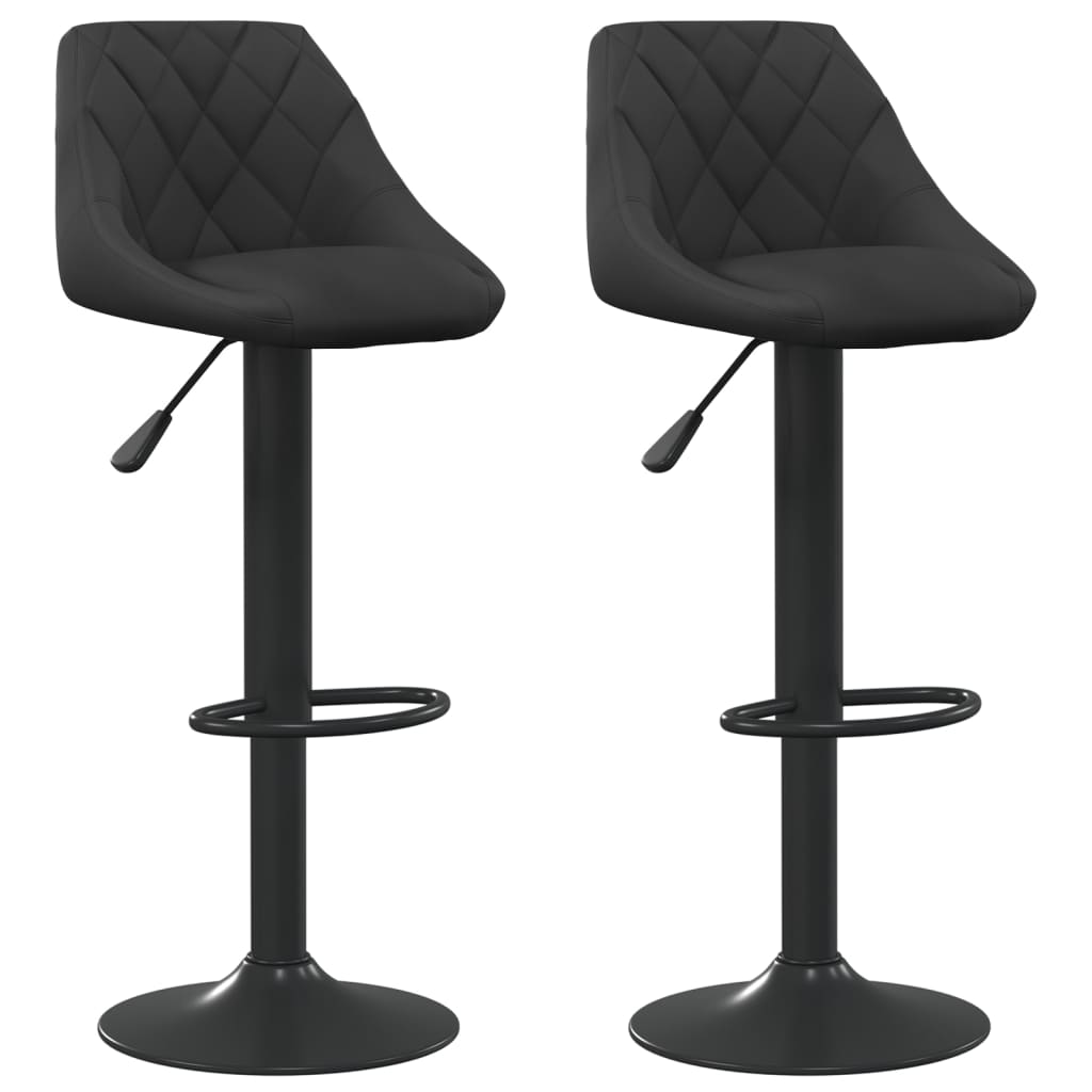 Bar Stools 2 pcs Black Velvet