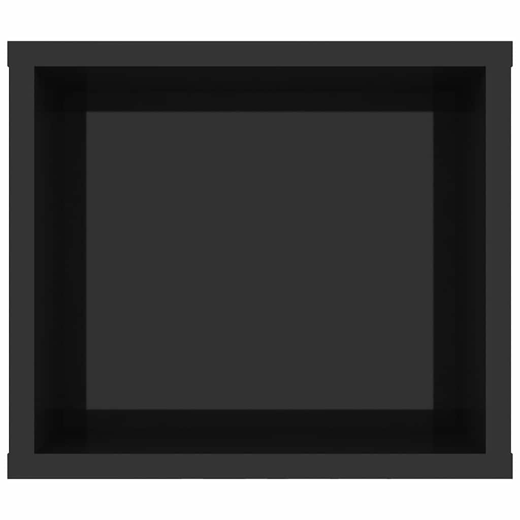 Hanging TV Cabinet High Gloss Black 100x30x26.5 cm Engineered Wood