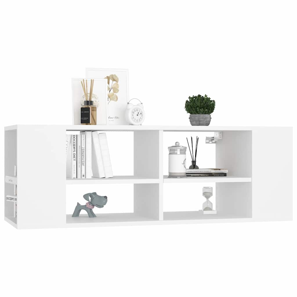 Wall-Mounted TV Cabinet White 102x35x35 cm Engineered Wood