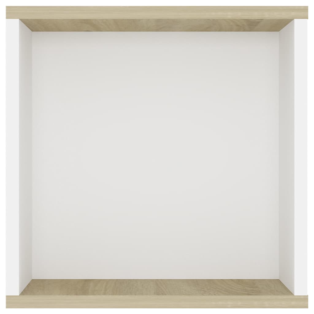 Wall-Mounted TV Cabinet White&Sonoma Oak 102x35x35cm Engineered Wood