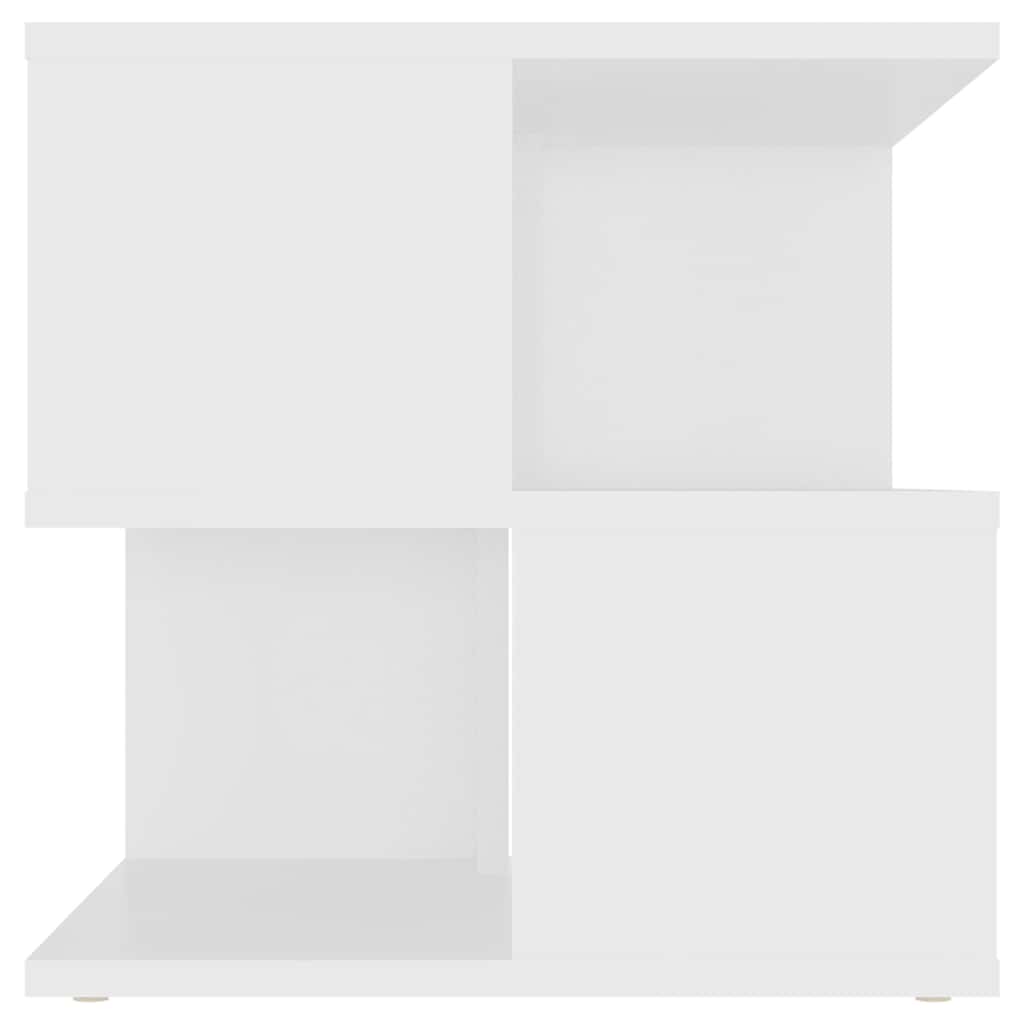 Side Table White 40x40x40 cm Engineered Wood