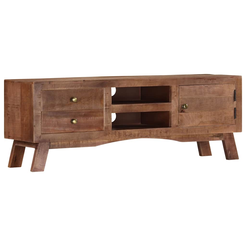 TV Cabinet 110x30x40 cm Rough Mango Wood