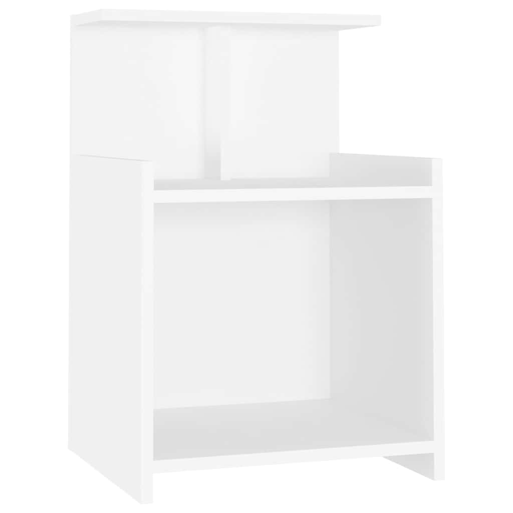 Bed Cabinets 2 pcs White 40x35x60 cm Engineered Wood