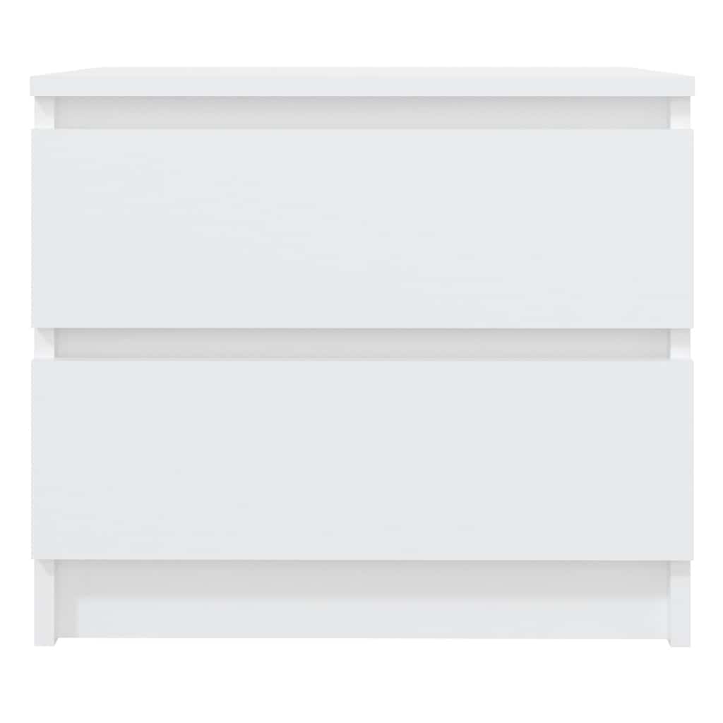 Bed Cabinets 2 pcs White 50x39x43.5 cm Engineered Wood