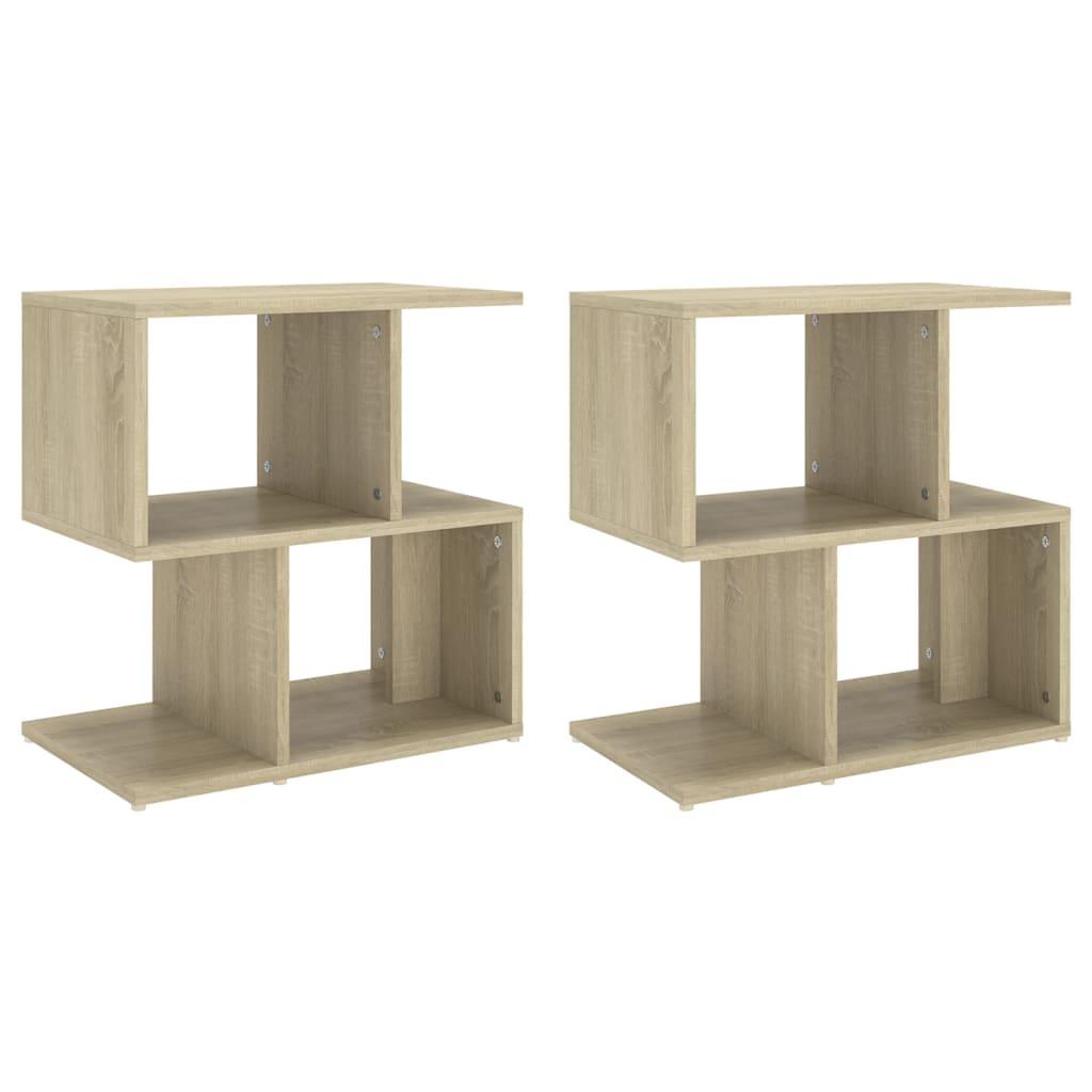 Bedside Cabinets 2 pcs Sonoma Oak 50x30x51.5 cm Engineered Wood
