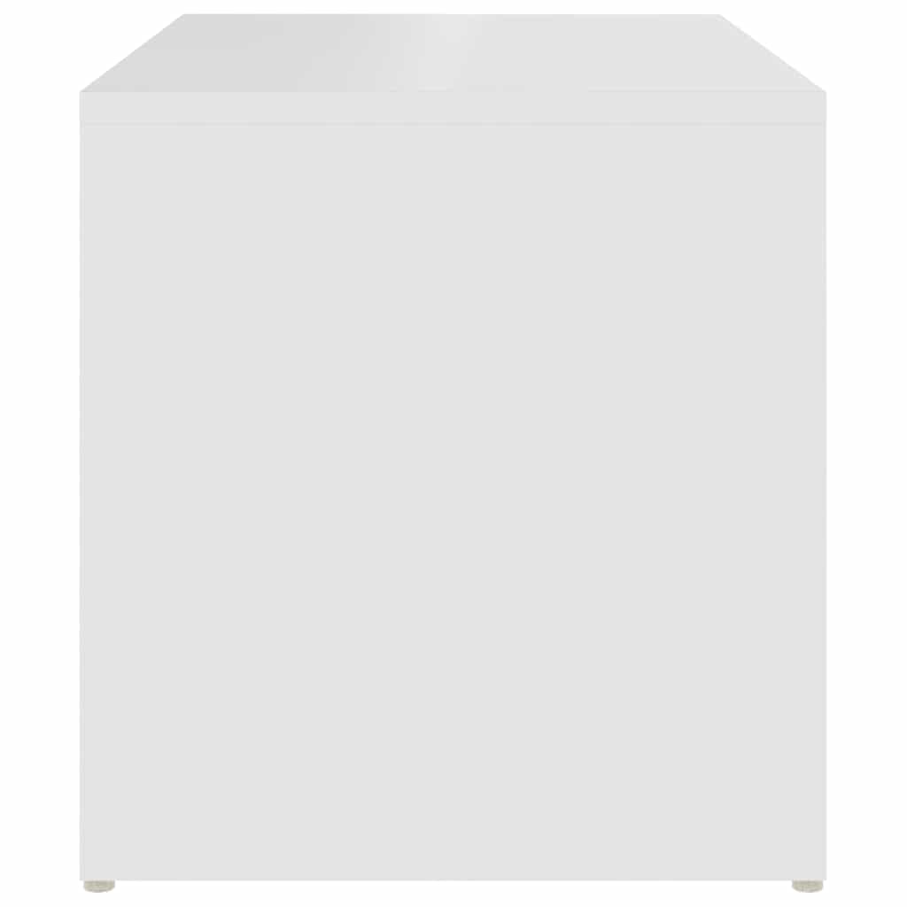 Side Table White 59x36x38 cm Engineered Wood