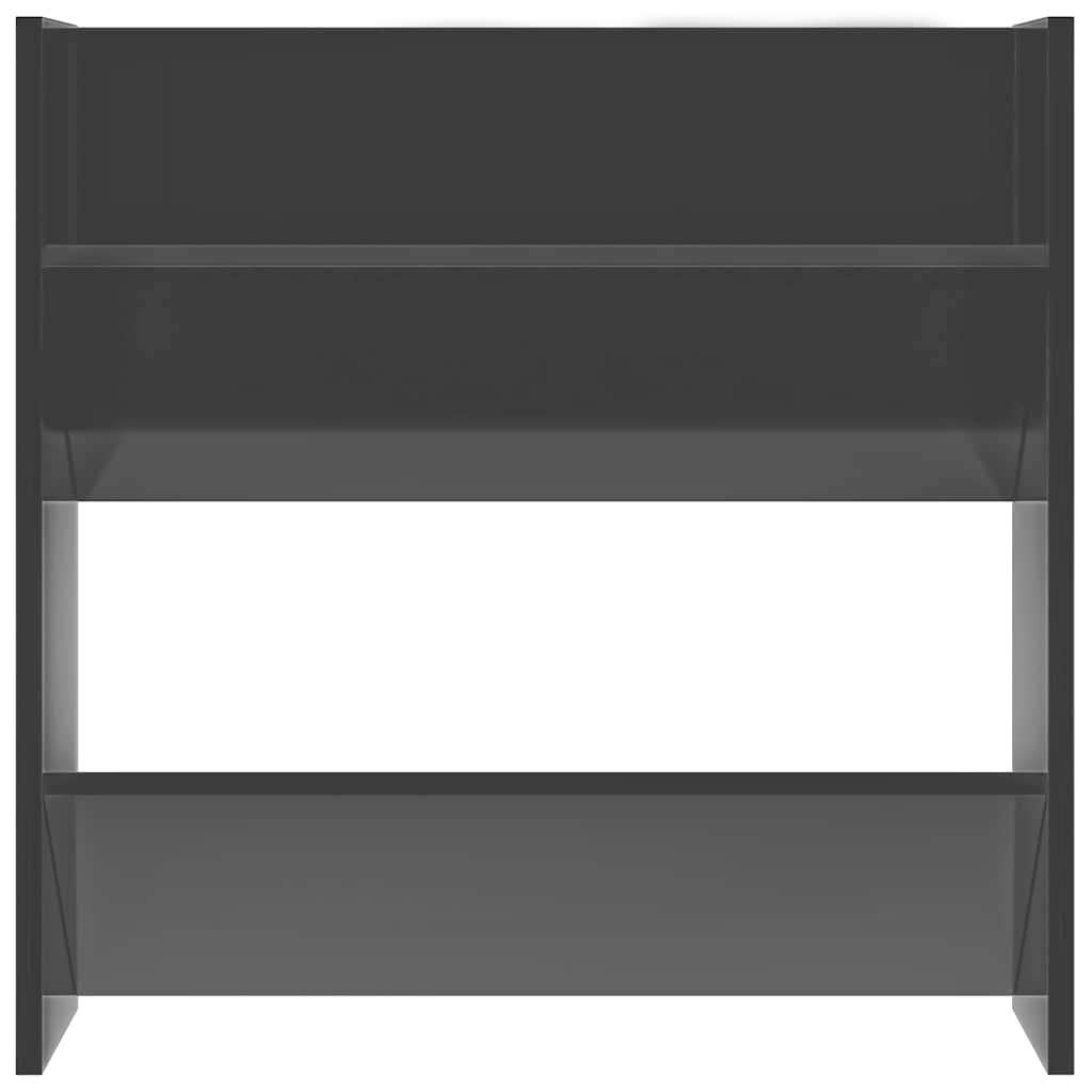 Wall Shoe Cabinets 4 pcs High Gloss Grey 60x18x60 cm Engineered Wood