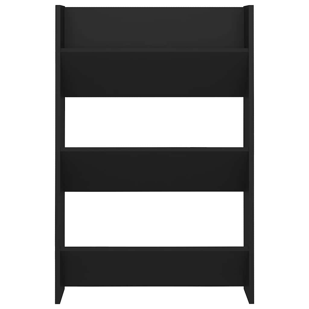 Wall Shoe Cabinets 2 pcs Black 60x18x90 cm Engineered Wood