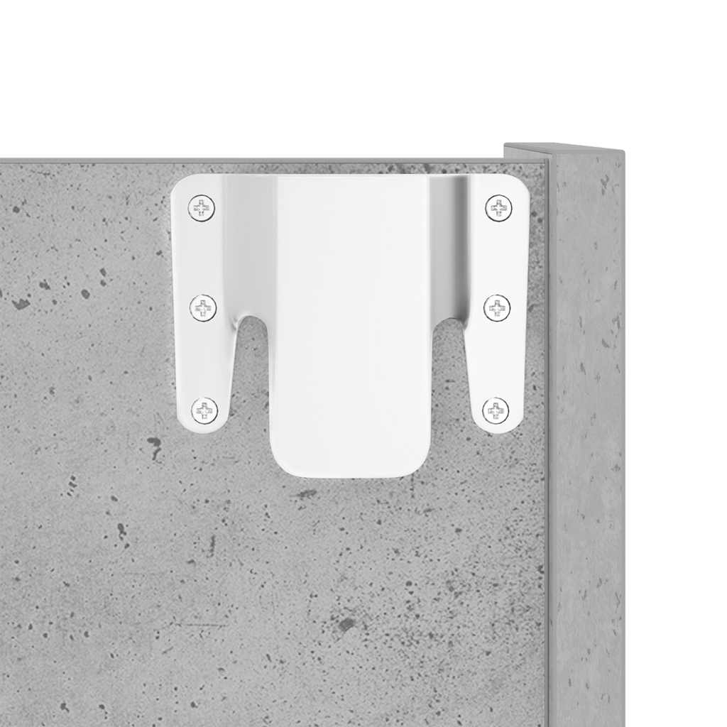 Wall Shoe Cabinet Concrete Grey 60x18x90 cm Engineered Wood