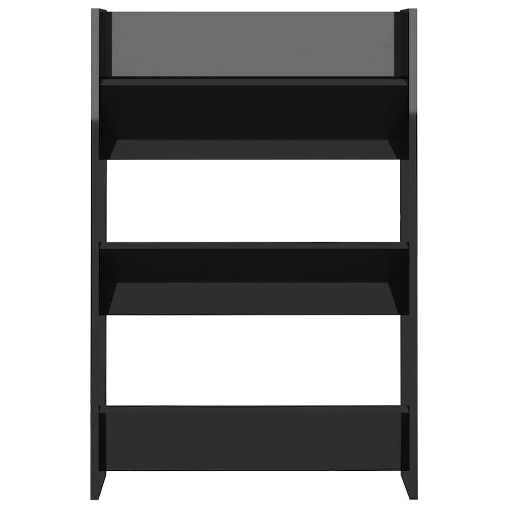 Wall Shoe Cabinet High Gloss Black 60x18x90 cm Engineered Wood