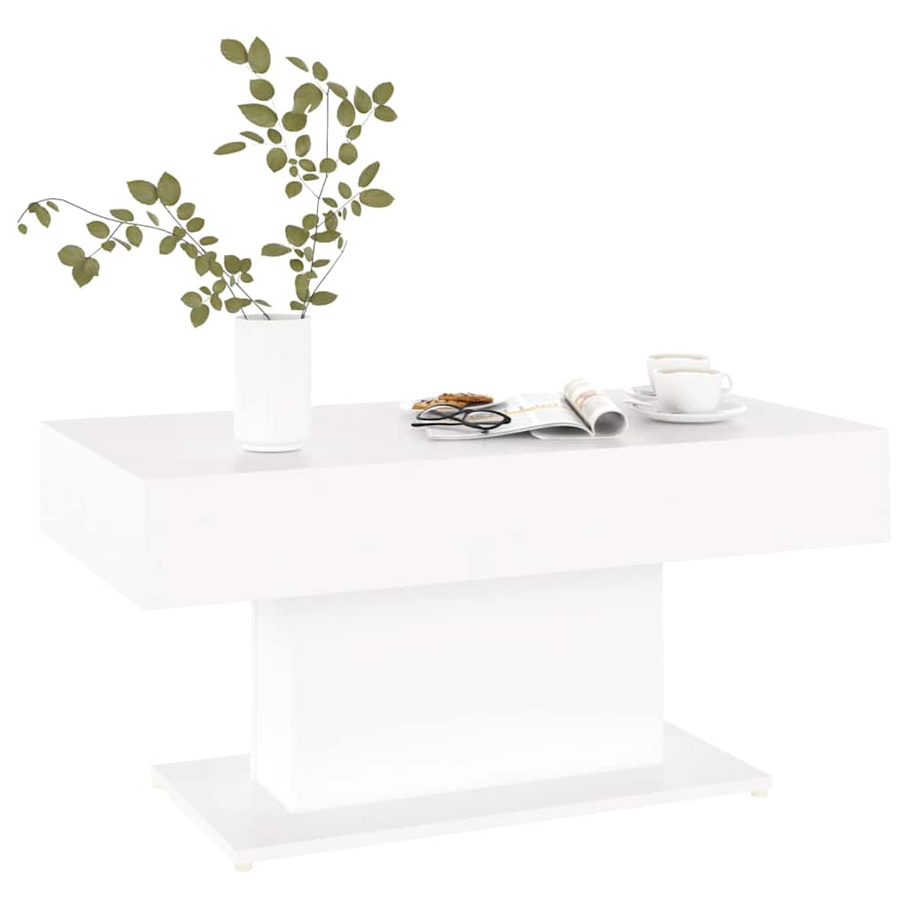 Coffee Table White 96x50x45 cm Engineered Wood