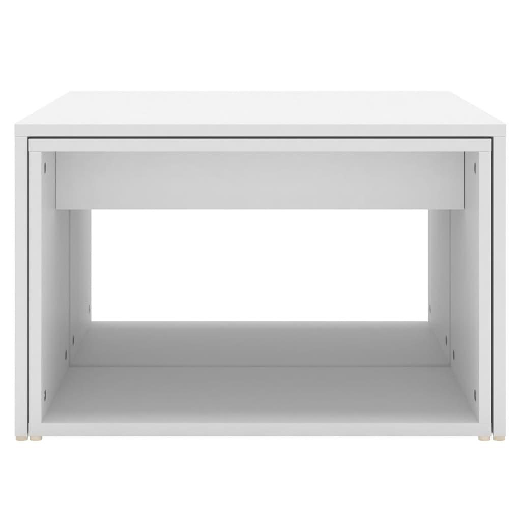 3 Piece Nesting Coffee Table Set White 60x60x38 cm Engineered Wood