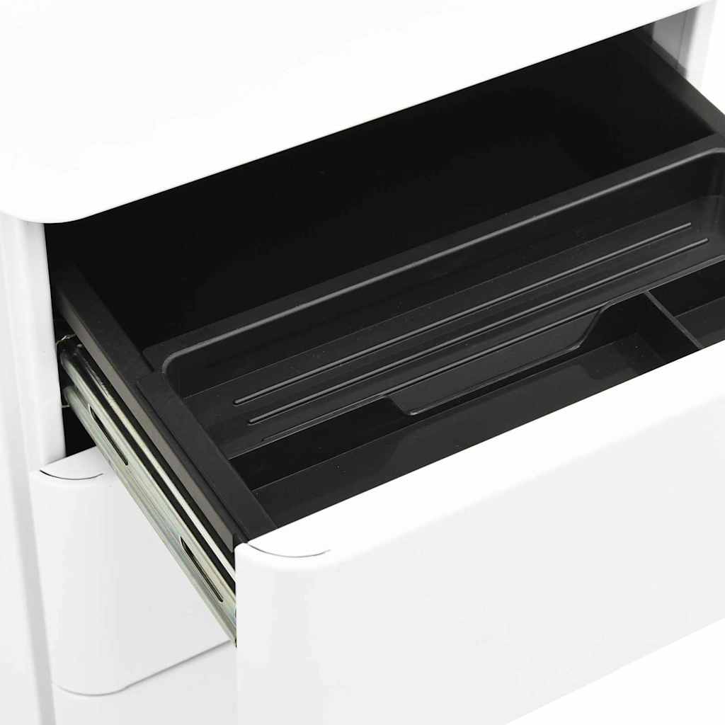 Mobile File Cabinet White 30x45x59 cm Steel