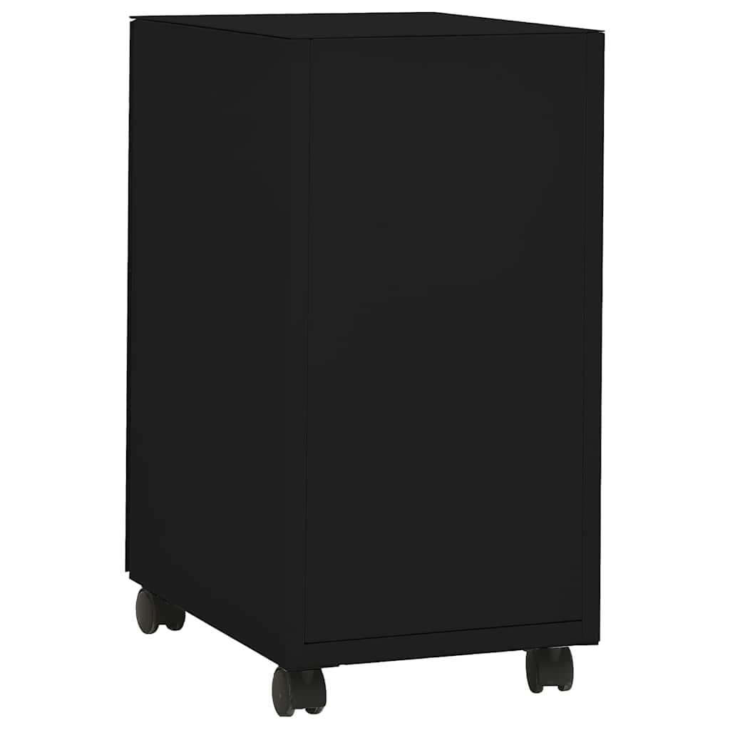 Mobile File Cabinet Black 30x45x59 cm Steel