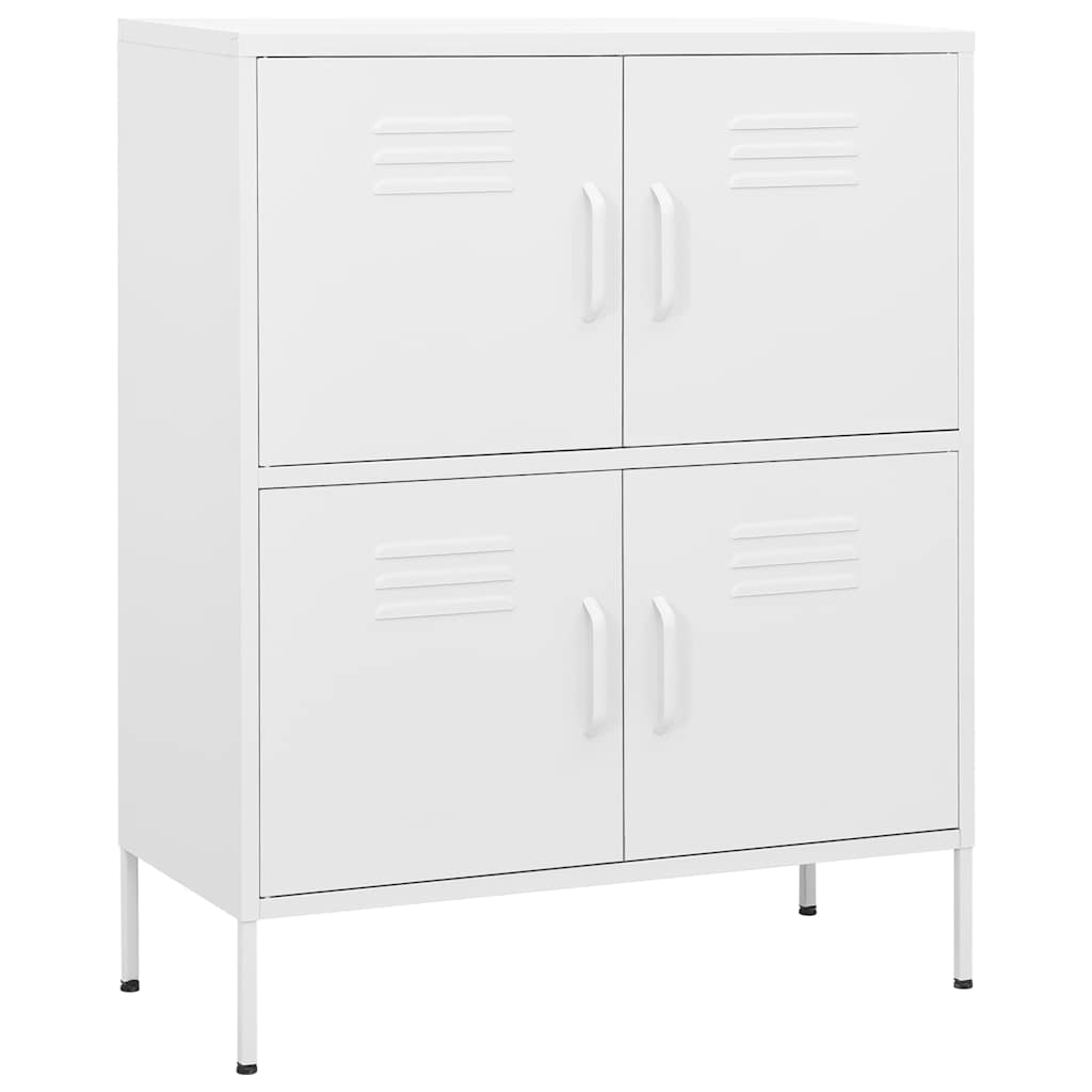 Storage Cabinet White 80x35x101.5 cm Steel