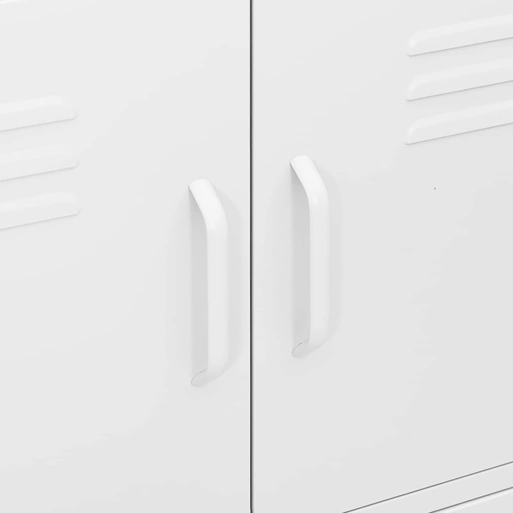 Storage Cabinet White 80x35x101.5 cm Steel