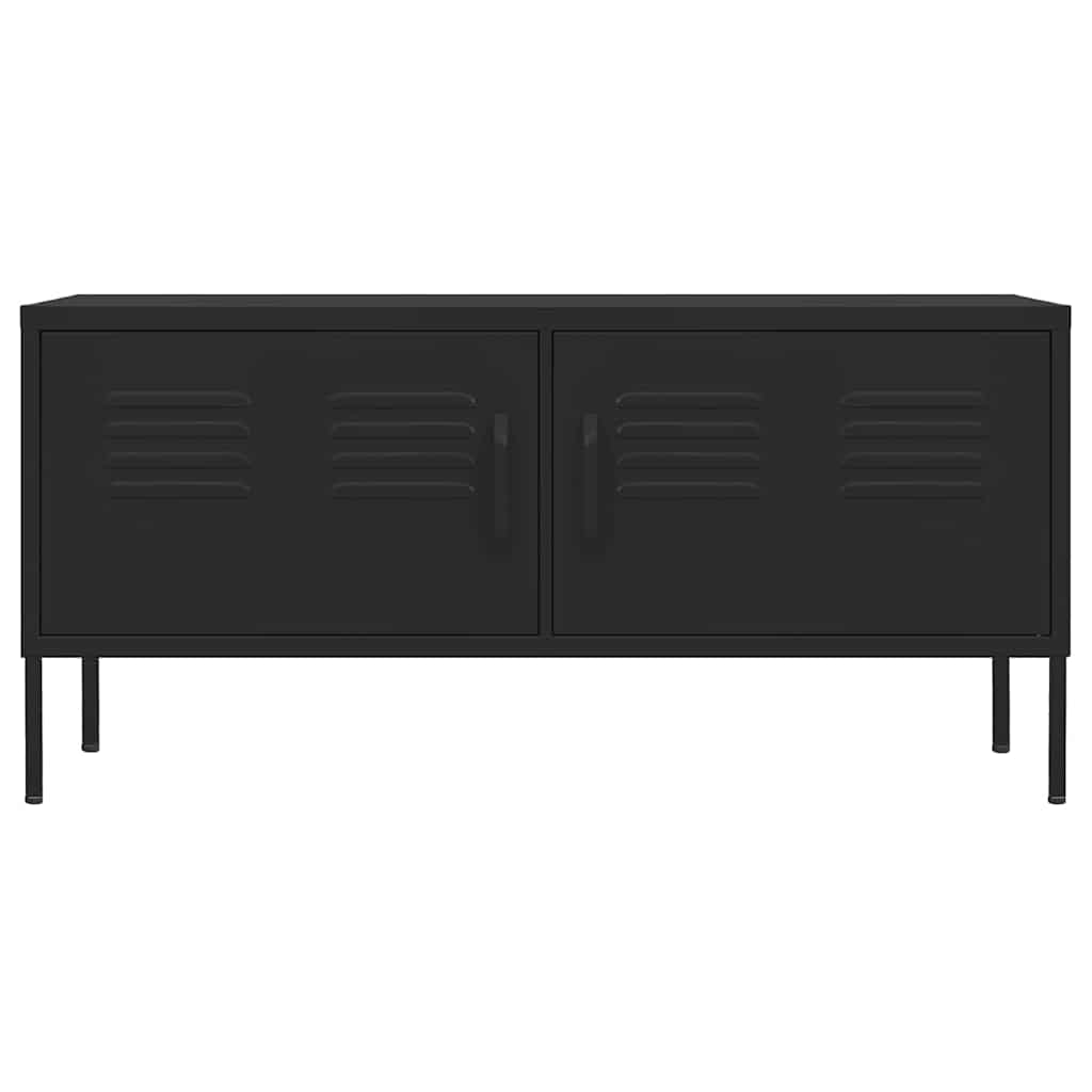 TV Cabinet Black 105x35x50 cm Steel