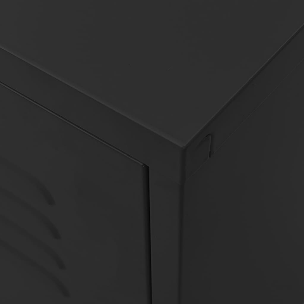 TV Cabinet Black 105x35x50 cm Steel