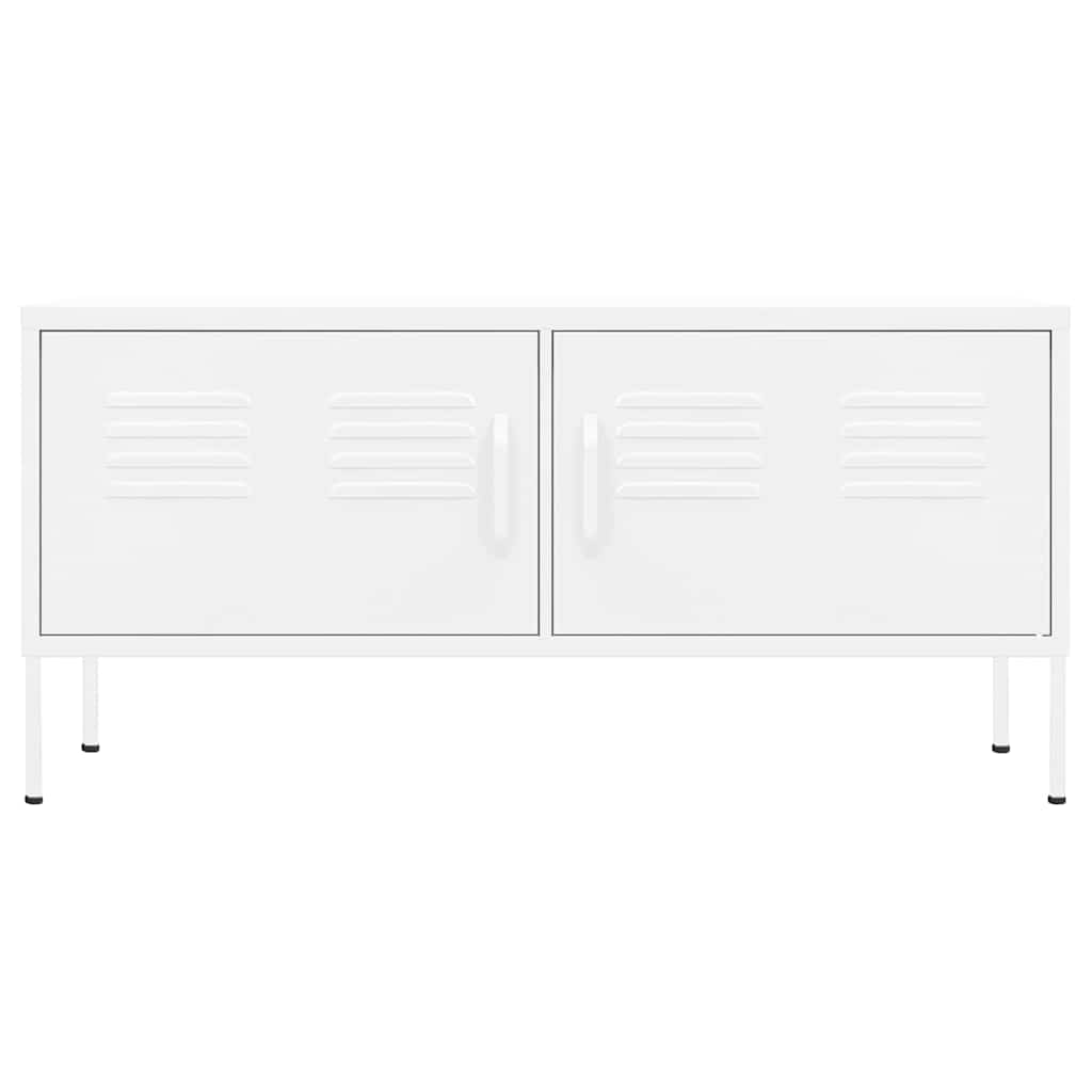 TV Cabinet White 105x35x50 cm Steel